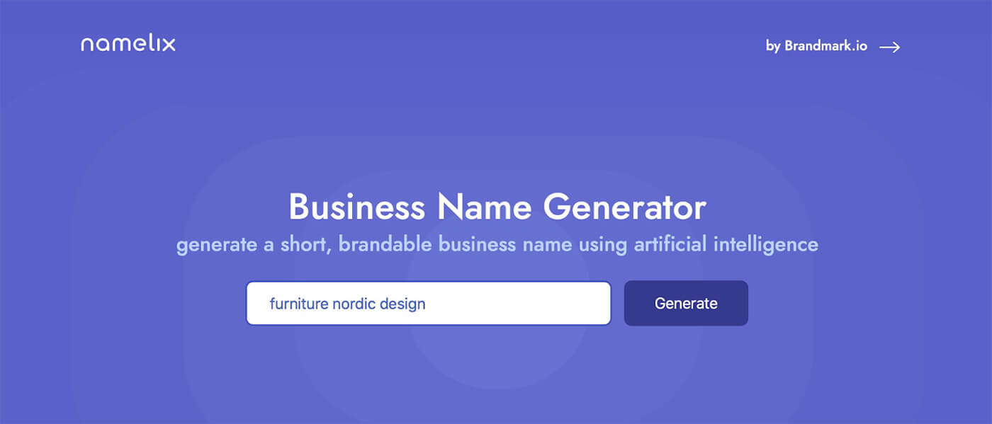 Namelix kan hjælpe dig med at finde et virksomhedsnavn